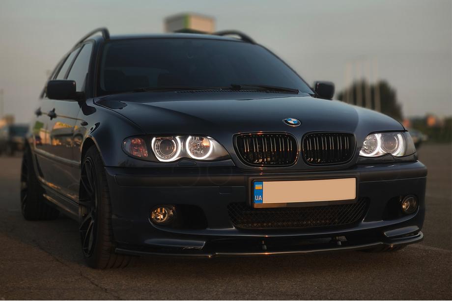 BMW řada 3 E46 1998–2006 Přední lip nástavec DPT V-1 (pro M Sport, černý lesk) Fotografie 3