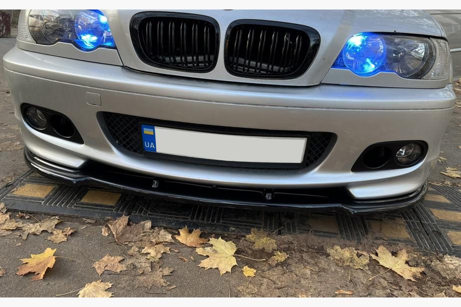 BMW řada 3 E46 1998–2006 Přední lip nástavec DPT V-1 (pro M Sport, černý lesk) Fotografie 11