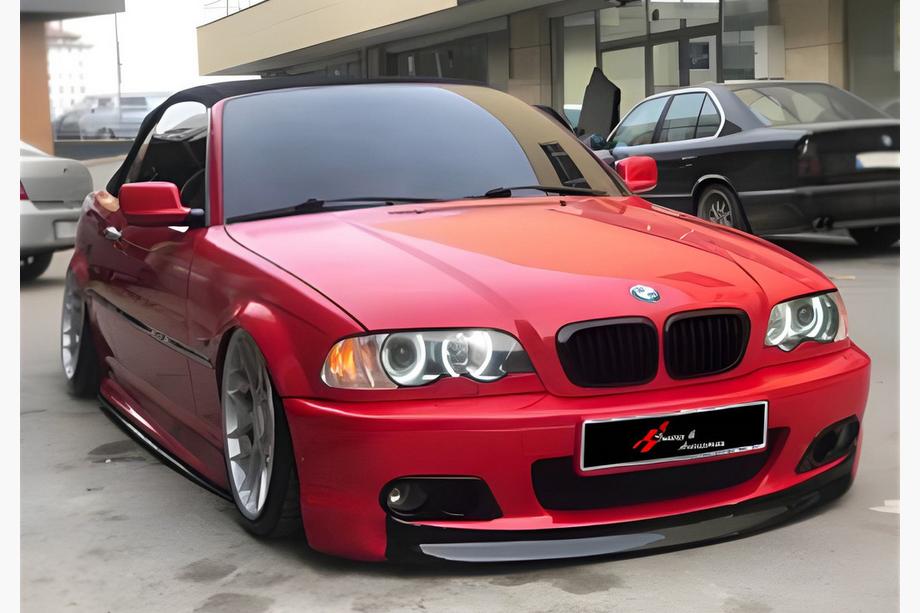 BMW řada 3 E46 1998–2006 Přední lip spoiler DPT V-2 (pro M Sport, lesklá černá) Fotografie 2