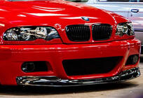 BMW řada 3 E46 1998–2006 Přední lip nástavec DPT (pro M3, lesklá černá) fotografie 3