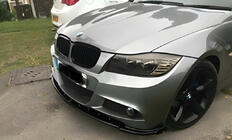BMW řady 3 E90/E91 2005–2011 Přední lip nástavec DPT V-1 (pro E90 M-Sport 2008-2011, černý lesk) fotografie 1