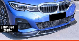 BMW řada 3 G20/G21 2018– Přední lip spoiler DPT V-1 (pro M Technic, lesklá černá) fotografie 1