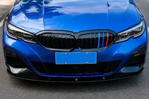 BMW řada 3 G20/G21 2018– Přední lip spoiler DPT V-2 (pro M Technic, lesklá černá) fotografie 2