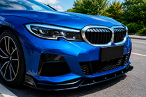 BMW řada 3 G20/G21 2018– Přední lip spoiler DPT V-2 (pro M Technic, lesklá černá) fotografie 1