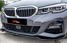 BMW řada 3 G20/G21 2018– Přední lip spoiler DPT V-2 (lesklá černá) fotografie 1
