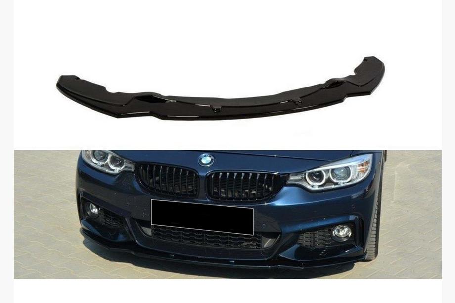 BMW řada 4 F32/F33/F36 2012–2020 Přední lip spoiler DPT V-2 (pro M-Sport, černý lesk) Fotografie 4