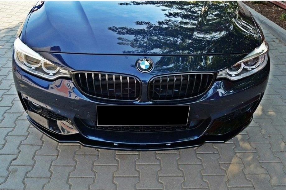 BMW řada 4 F32/F33/F36 2012–2020 Přední lip spoiler DPT V-2 (pro M-Sport, černý lesk) Fotografie 3