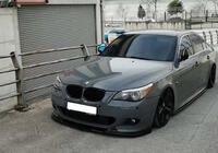 BMW řada 5 E60/E61 2003–2010 Přední lip nástavec DPT (pro M Sport/M Technic Hamann, černý lesk) fotografie 1