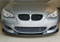 BMW řada 5 E60/E61 2003–2010 Přední lip spoiler DPT (s ploutvičkami, pro M5 Hamann, černý lesk) fotografie 1