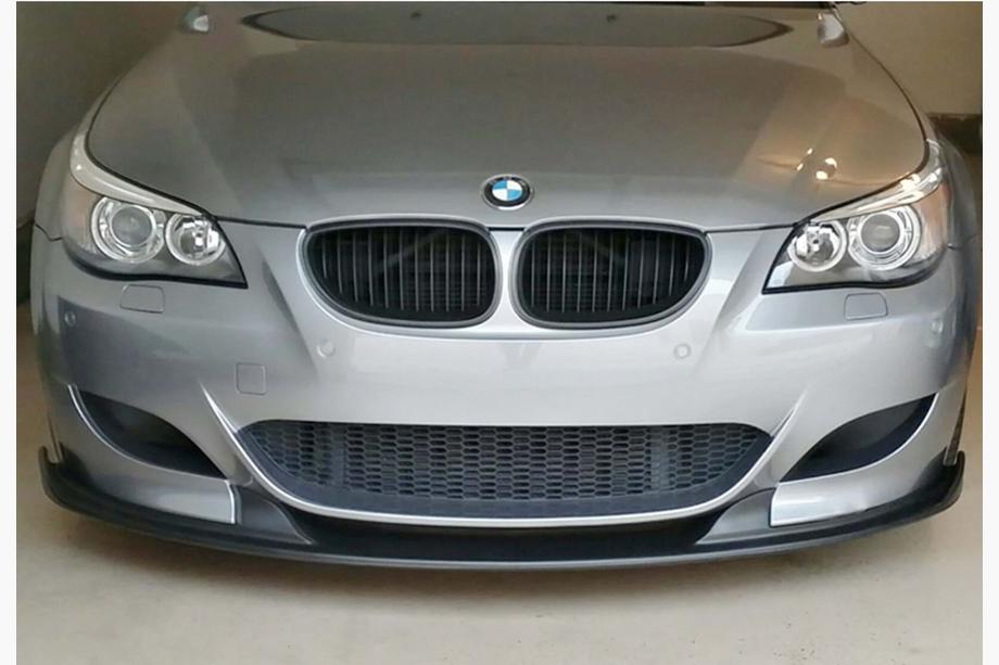 BMW řada 5 E60/E61 2003–2010 Přední lip spoiler DPT (s ploutvičkami, pro M5 Hamann, černý lesk) Image