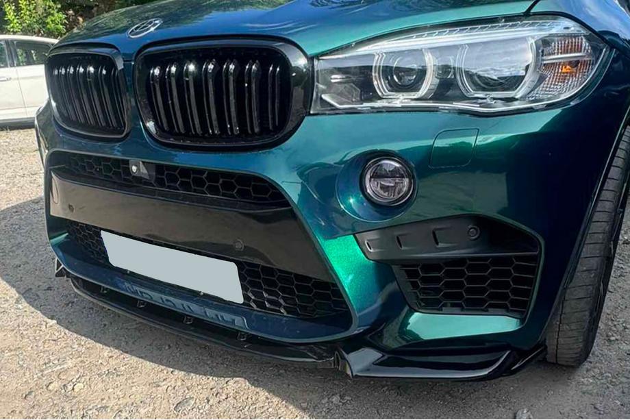 BMW X5 F15 2013–2018 Přední lip spoiler DPT V-2 (pro X5M F85, lesklá černá) Fotografie 6