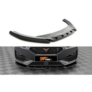 Přední lip spoiler DPT (pro Cupra, lesklá černá) Seat Leon 2020–
