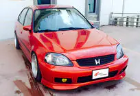 Honda Civic 1995–2001 Přední lip spoiler DPT V-2 (lesklá černá) fotografie 2