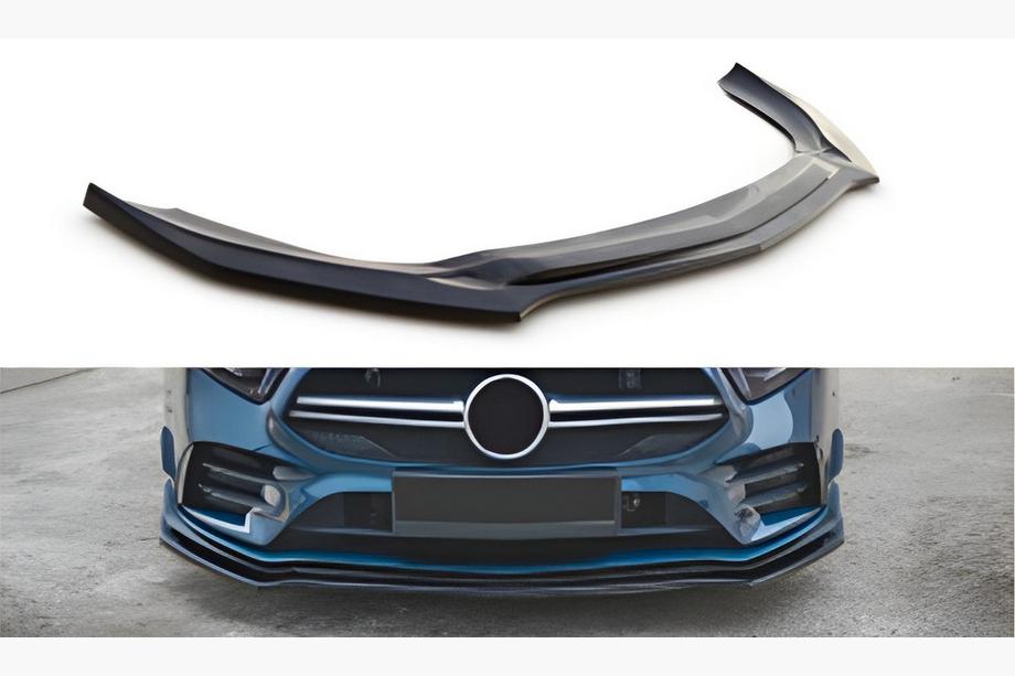 Mercedes A-class W177 2018– Přední lip spoiler DPT V-2 (lesklá černá) Image