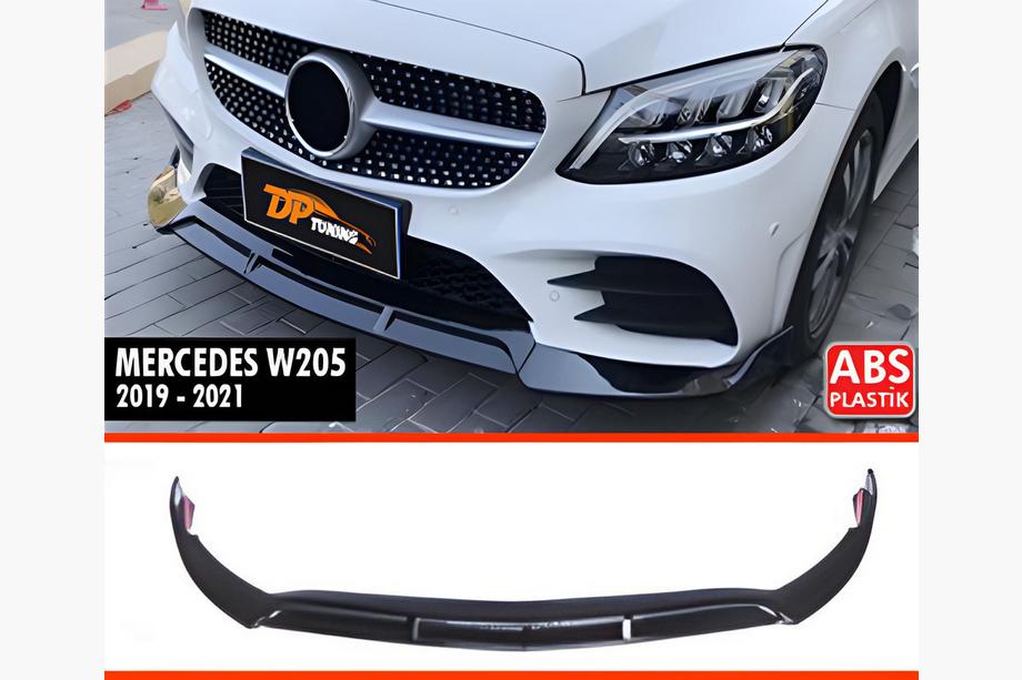 Mercedes C-Class W205 2014–2021 Přední lip nástavec DPT (2019-2021, pouze pro AMG-Line, lesklá černá) Fotografie 2