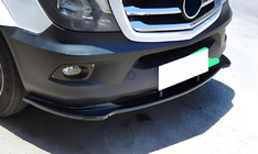 Mercedes Sprinter W906 2006–2018 Přední lip spoiler DPT (lesklá černá) fotografie 1