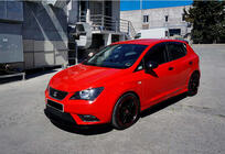 Seat Ibiza 2010–2017 Přední lip spoiler DPT V-1 (lesklá černá) fotografie 2