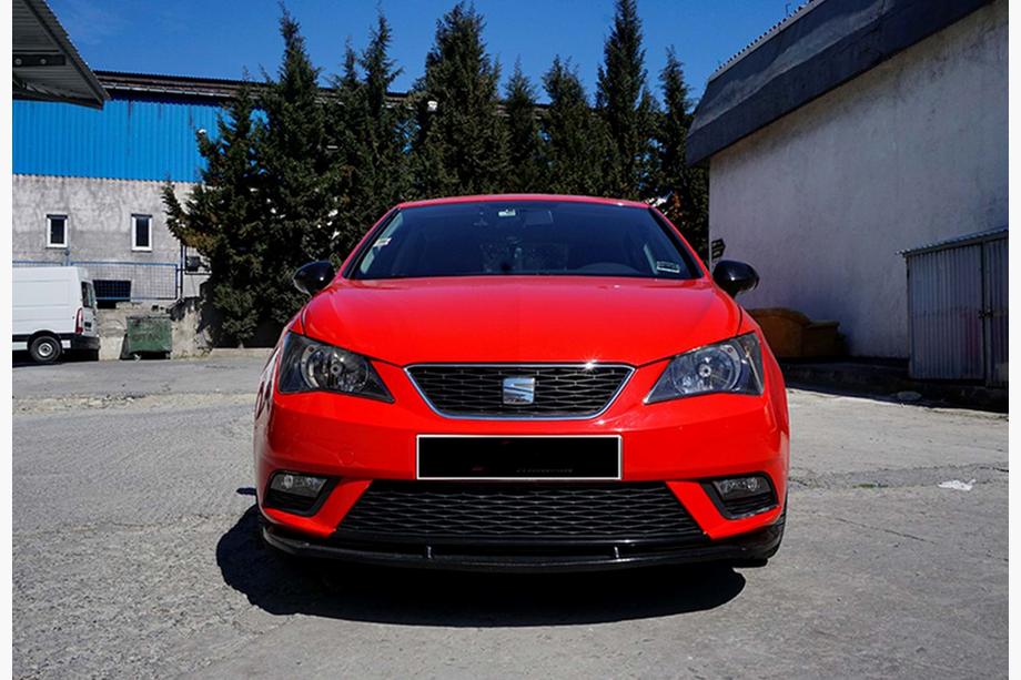 Seat Ibiza 2010–2017 Přední lip spoiler DPT V-1 (lesklá černá) Image