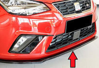 Seat Ibiza 2010–2017 Přední lip spoiler DPT V-4 (lesklá černá) fotografie 4