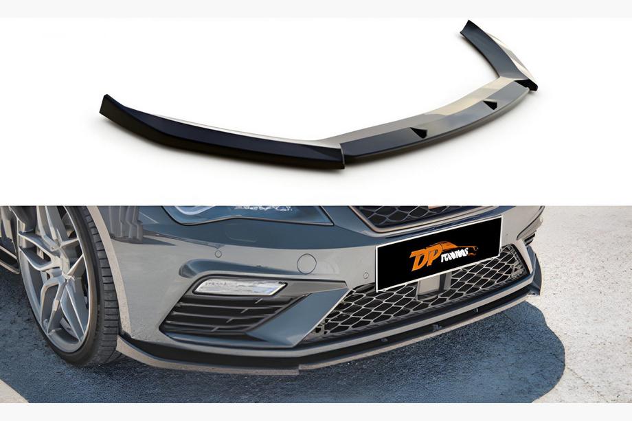 Seat Leon 2013–2020 Přední lip spoiler DPT (2017-2020, černý lesk) Image