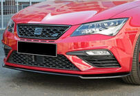 Seat Leon 2013–2020 Přední lip spoiler DPT pro Cupra (2017-2020, černý lesk) fotografie 1