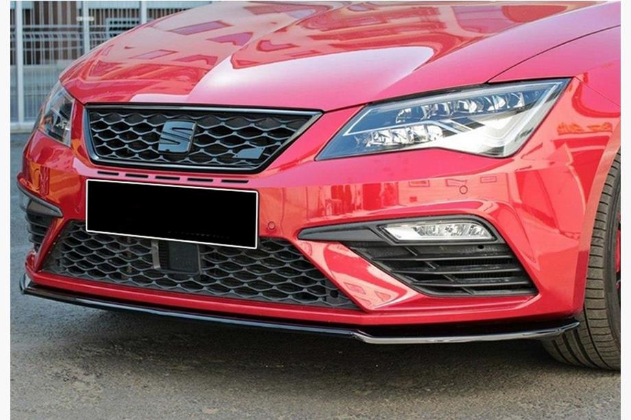 Seat Leon 2013–2020 Přední lip spoiler DPT pro Cupra (2017-2020, černý lesk) Image