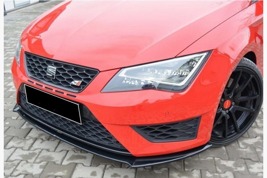 Seat Leon 2013–2020 Přední lip spoiler DPT (Cupra, 2013-2016, černý lesk) Image