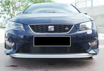 Seat Leon 2013–2020 Přední lip spoiler DPT V-2 (2013-2016, lesklá černá) fotografie 2