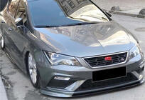 Seat Leon 2013–2020 Přední lip nástavec nárazníku DPT V-2 (2017-2020, černý lesk) fotografie 1