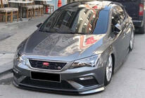 Seat Leon 2013–2020 Přední lip nástavec nárazníku DPT V-2 (2017-2020, černý lesk) fotografie 2
