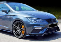 Seat Leon 2013–2020 Přední lip spoiler DPT V-3 (2017-2020, lesklá černá) fotografie 2