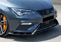 Seat Leon 2013–2020 Přední lip spoiler DPT V-3 (2017-2020, lesklá černá) fotografie 4