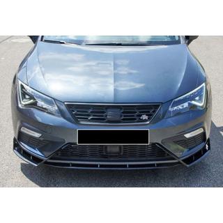 Přední lip spoiler DPT V-3 (2017-2020, lesklá černá) Seat Leon 2013–2020 fotografie 3