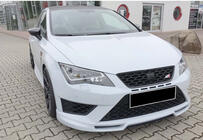 Seat Leon 2013–2020 Přední lip spoiler DPT V-5 (2017-2020, černý lesk) fotografie 4