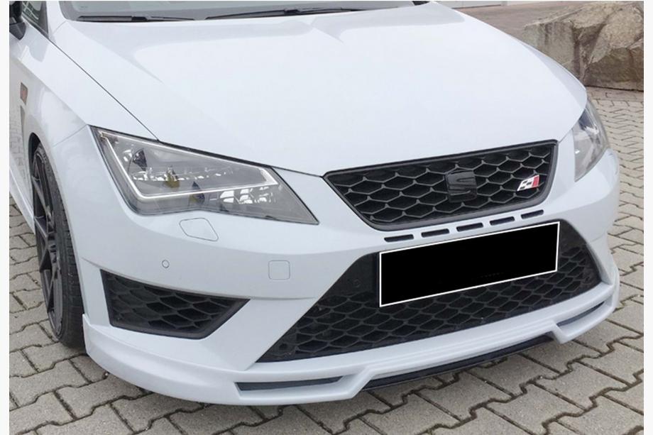 Seat Leon 2013–2020 Přední lip spoiler DPT V-5 (2017-2020, černý lesk) Image