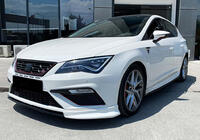 Seat Leon 2013–2020 Přední lip spoiler na nárazník DPT V-3 (2013-2016, lesklá černá) fotografie 3