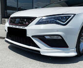 Seat Leon 2013–2020 Přední lip spoiler na nárazník DPT V-3 (2013-2016, lesklá černá) fotografie 1