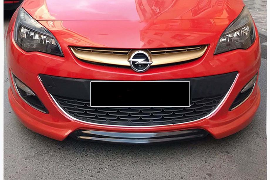 Opel Astra J 2009–2015 Přední lip spoiler DPT V-1 (lesklá černá) Image
