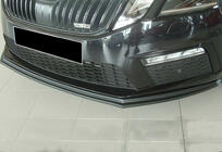 Skoda Octavia III A7 2013–2019 Přední lip spoiler DPT V-2 (2017-2019 RS, lesklá černá) fotografie 3