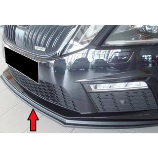 Přední lip spoiler DPT V-2 (2017-2019 RS, lesklá černá) Skoda Octavia III A7 2013–2019 fotografie 1