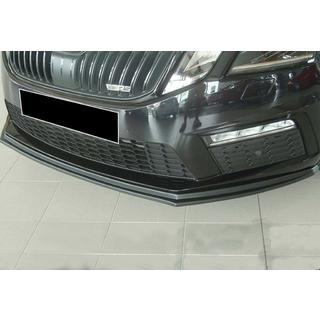 Přední lip spoiler DPT V-2 (2017-2019 RS, lesklá černá) Skoda Octavia III A7 2013–2019 fotografie 3
