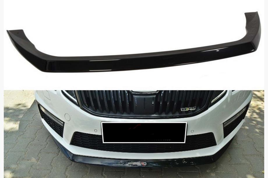 Skoda Octavia III A7 2013–2019 Přední lip nástavec DPT V-3 (2013-2017 RS, lesklá černá) Fotografie 1
