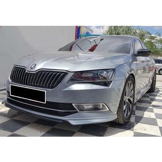 Přední lip spoiler DPT V-1 (2015-2020, lesklá černá) Skoda Superb 2015–2024 fotografie 4