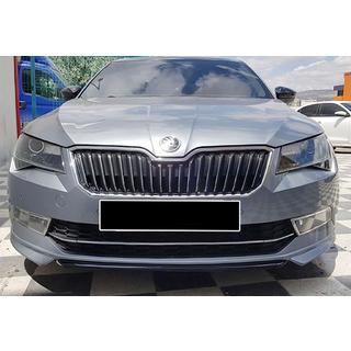 Přední lip spoiler DPT V-1 (2015-2020, lesklá černá) Skoda Superb 2015–2024 fotografie 3