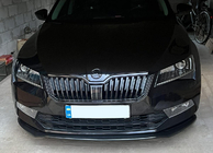Skoda Superb 2015–2024 Přední lip spoiler DPT V-2 (2015-2020, černý lesk) fotografie 12
