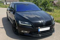Skoda Superb 2015–2024 Přední lip spoiler DPT V-2 (2015-2020, černý lesk) fotografie 13
