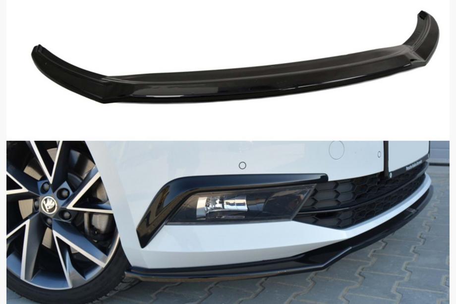 Skoda Superb 2015–2024 Přední lip spoiler DPT V-2 (2015-2020, černý lesk) Image