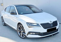 Skoda Superb 2015–2024 Přední lip nástavec na nárazník DPT V-4 (2015-2020, černý lesk) fotografie 1