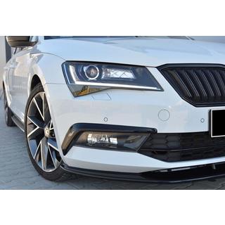 Přední lip nástavec na nárazník DPT V-4 (2015-2020, černý lesk) Skoda Superb 2015–2024 fotografie 2