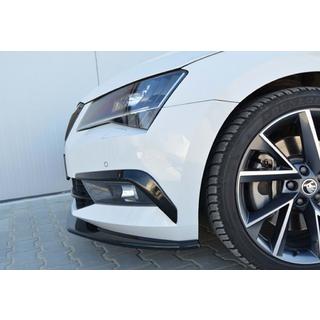 Přední lip nástavec na nárazník DPT V-4 (2015-2020, černý lesk) Skoda Superb 2015–2024 fotografie 3